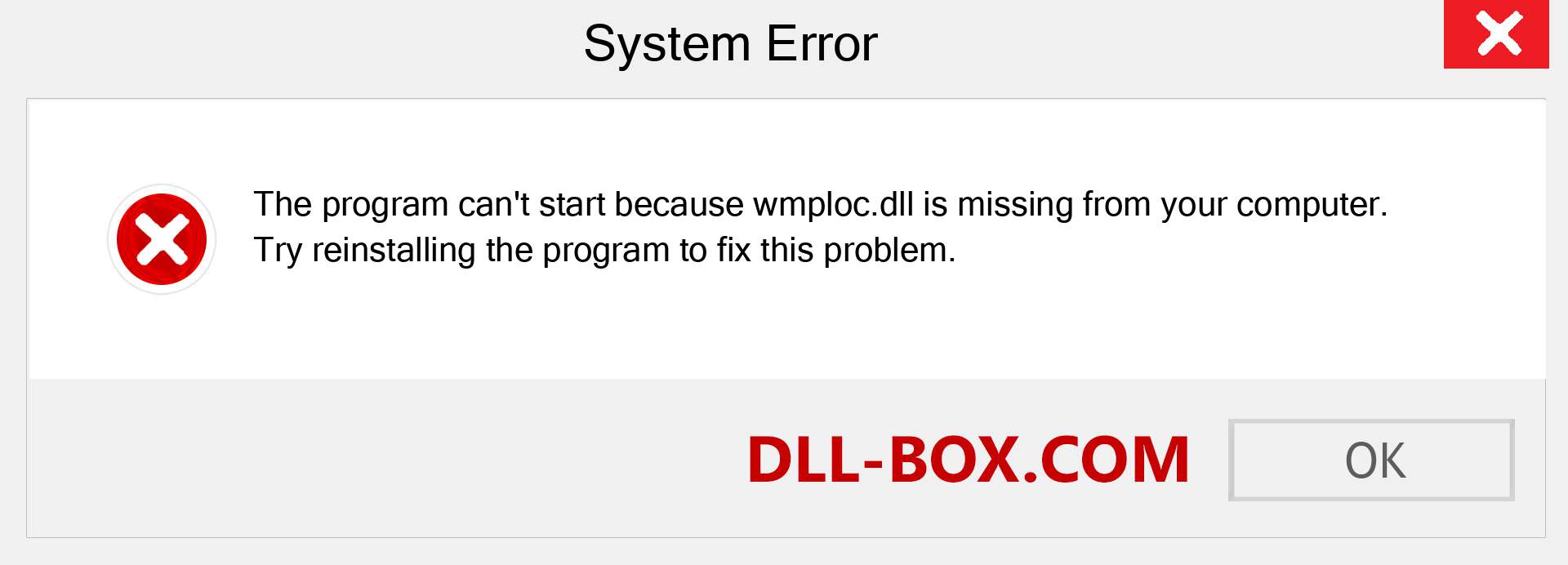  wmploc.dll file is missing?. Download for Windows 7, 8, 10 - Fix  wmploc dll Missing Error on Windows, photos, images